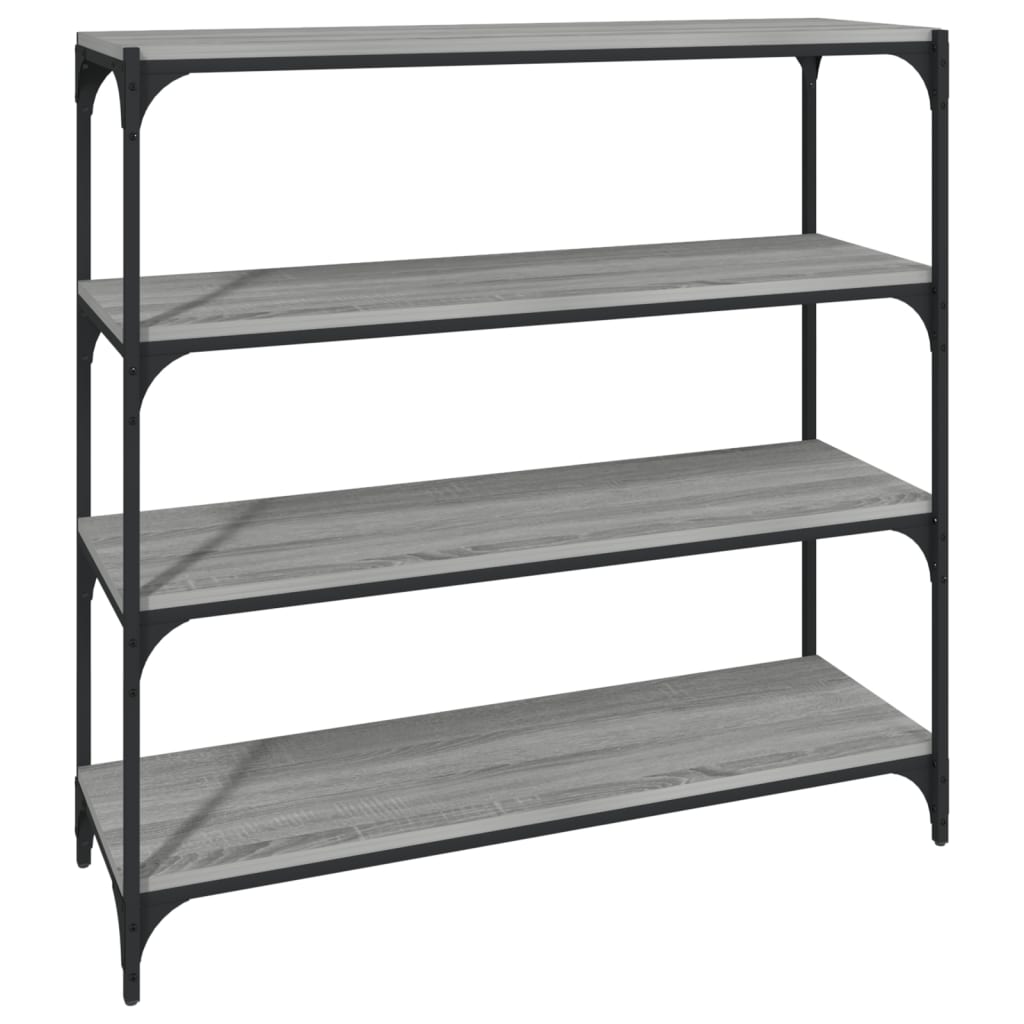 Bücherregal Schwarz 40x33x70,5 cm Holzwerkstoff und Stahl