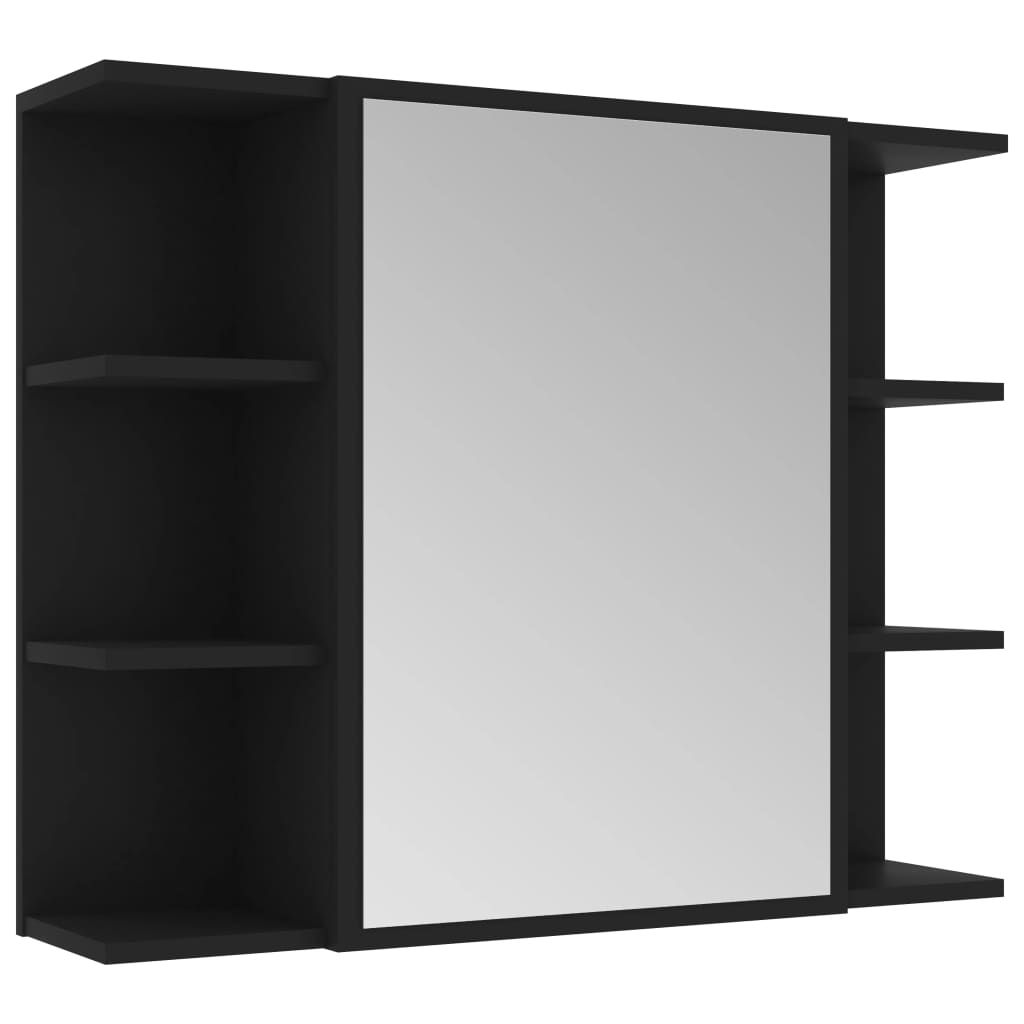 Bad-Spiegelschrank Weiß 80x20,5x64 cm Holzwerkstoff