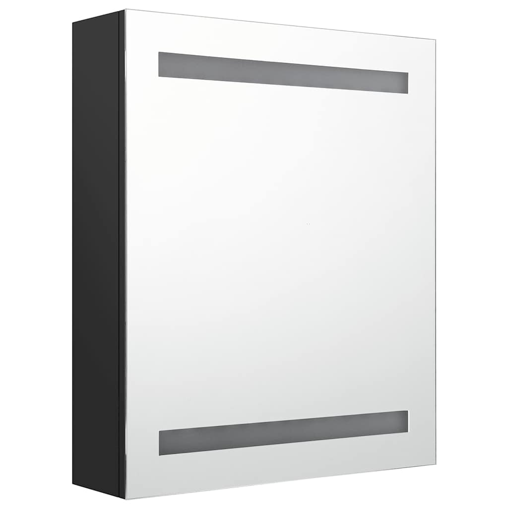 LED-Bad-Spiegelschrank Betongrau 50x14x60 cm