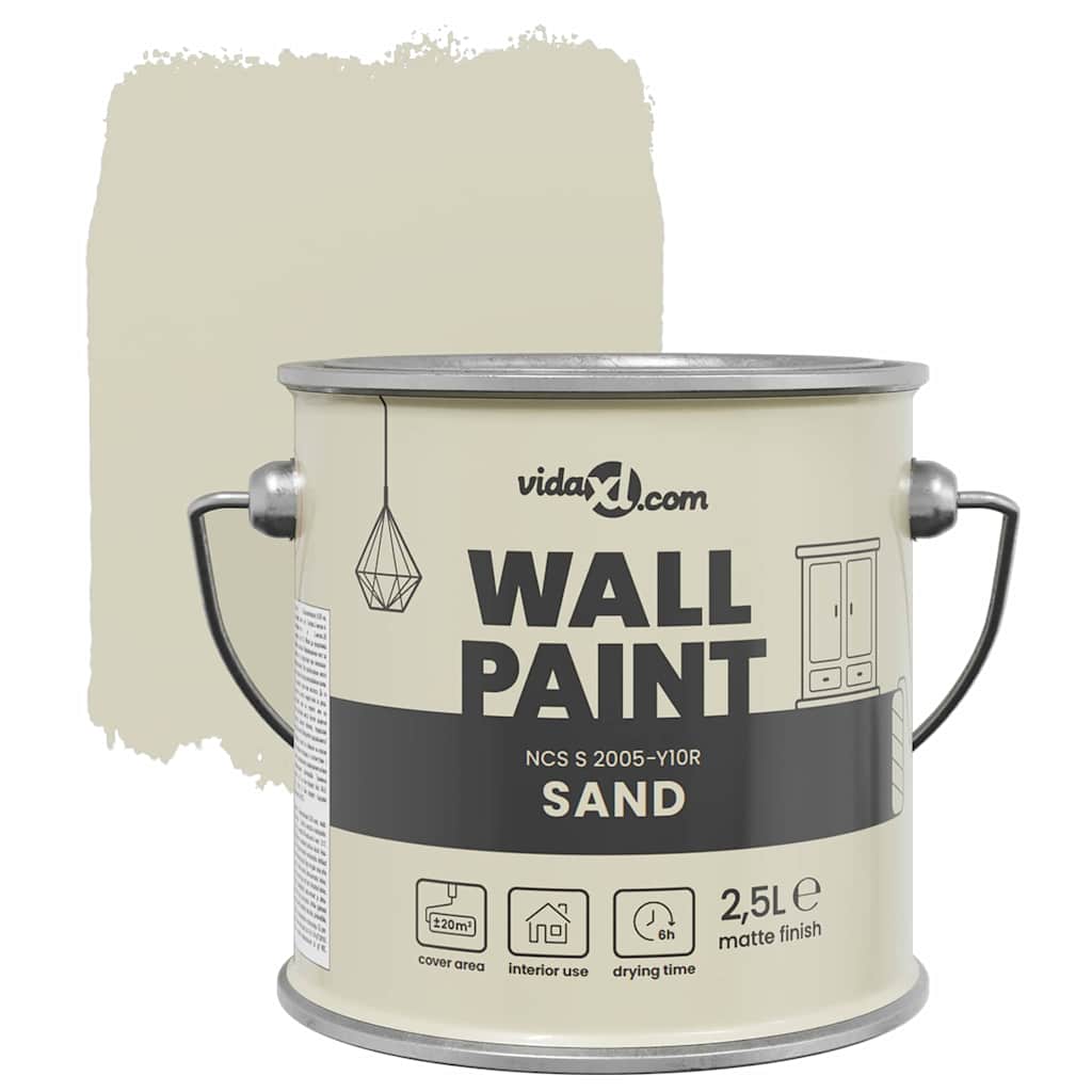 Wandfarbe Grau 2,5 L Wanddruck