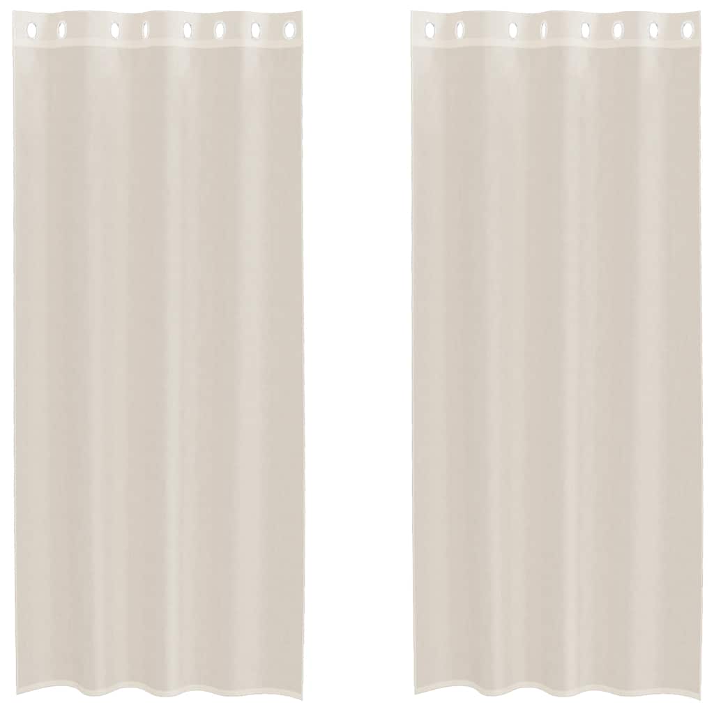 Voile Vorhänge mit Ösen 2 Stk. Apfelgrün 140x140 cm