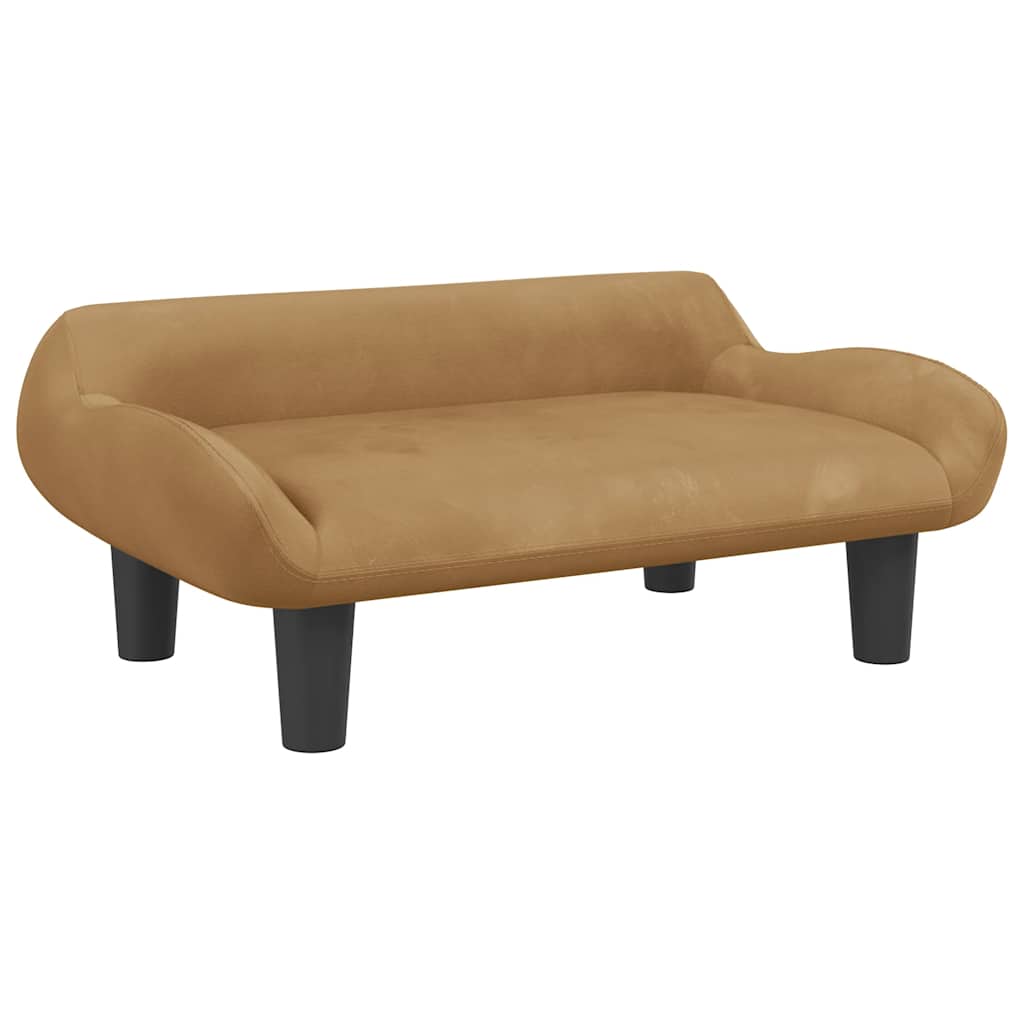 Hundebett Creme 70x40x24 cm Stoff