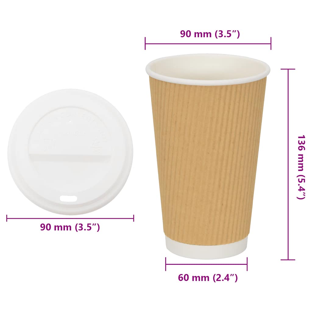 Pappbecher mit Deckeln 1000 Stk. 4oz 100ml