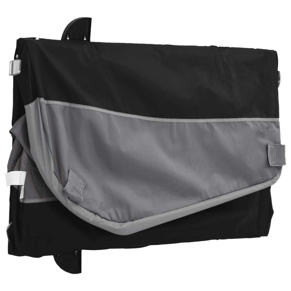 Fahrradanhänger Schwarz und Orange 30 kg Eisen