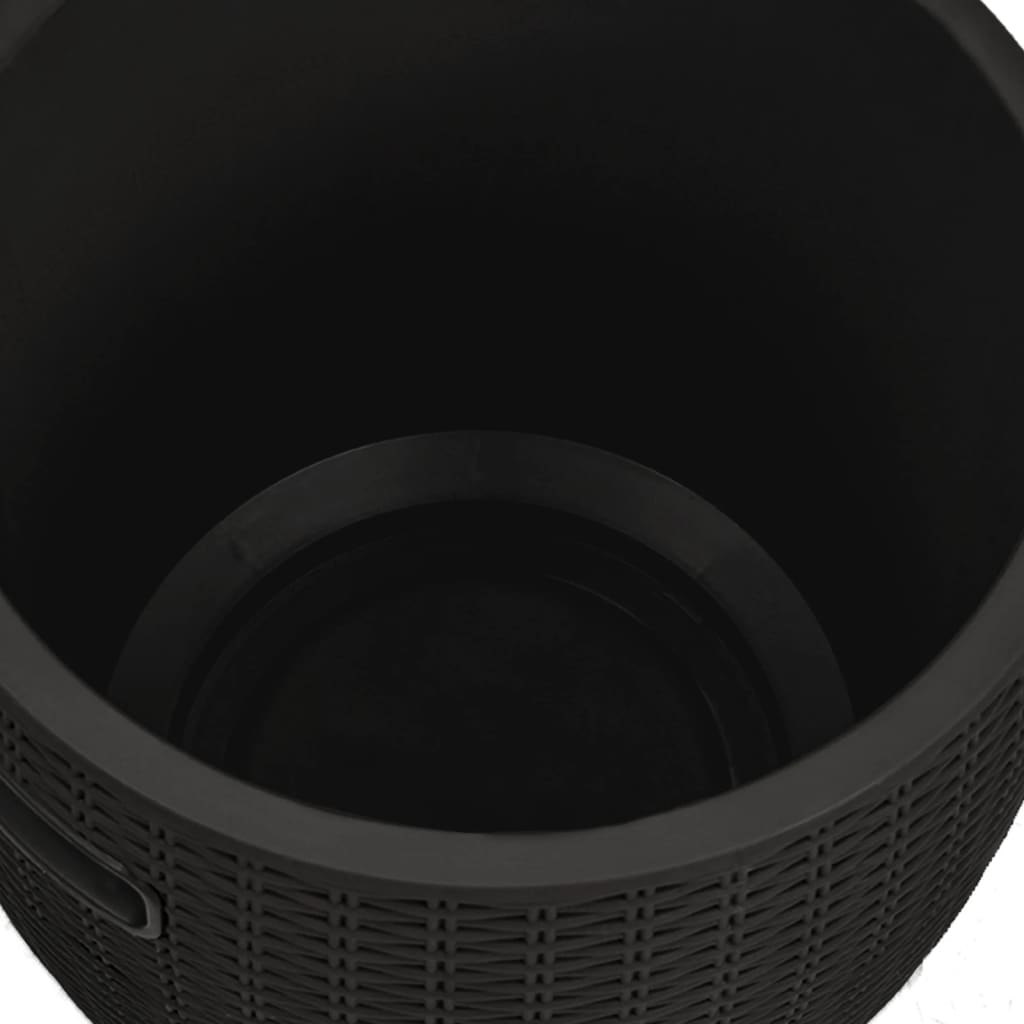 4-in-1 Gartenbox Schwarz Polypropylen