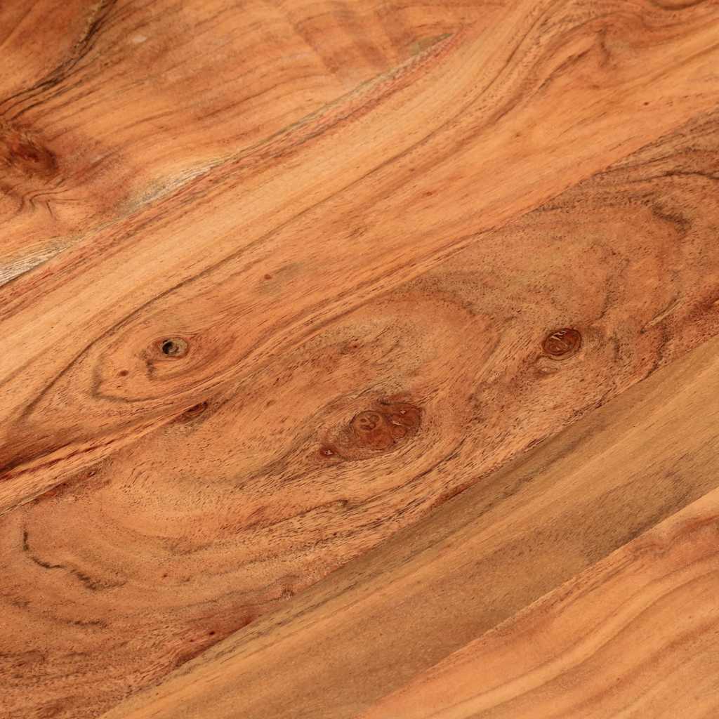Tischplatte Ø 40x2,5 cm Rund Raues Massives Mangoholz