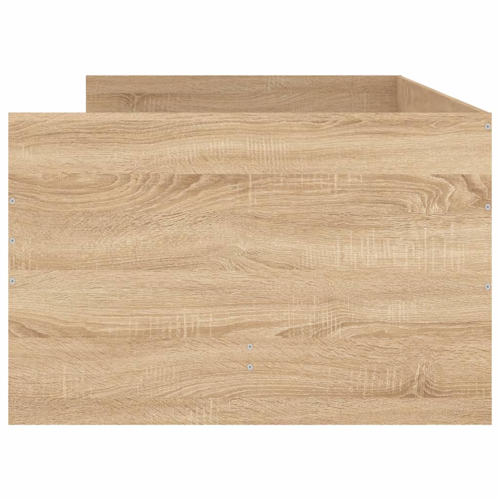 Bett mit Schubladen Braun Eiche-Optik 75x190 cm