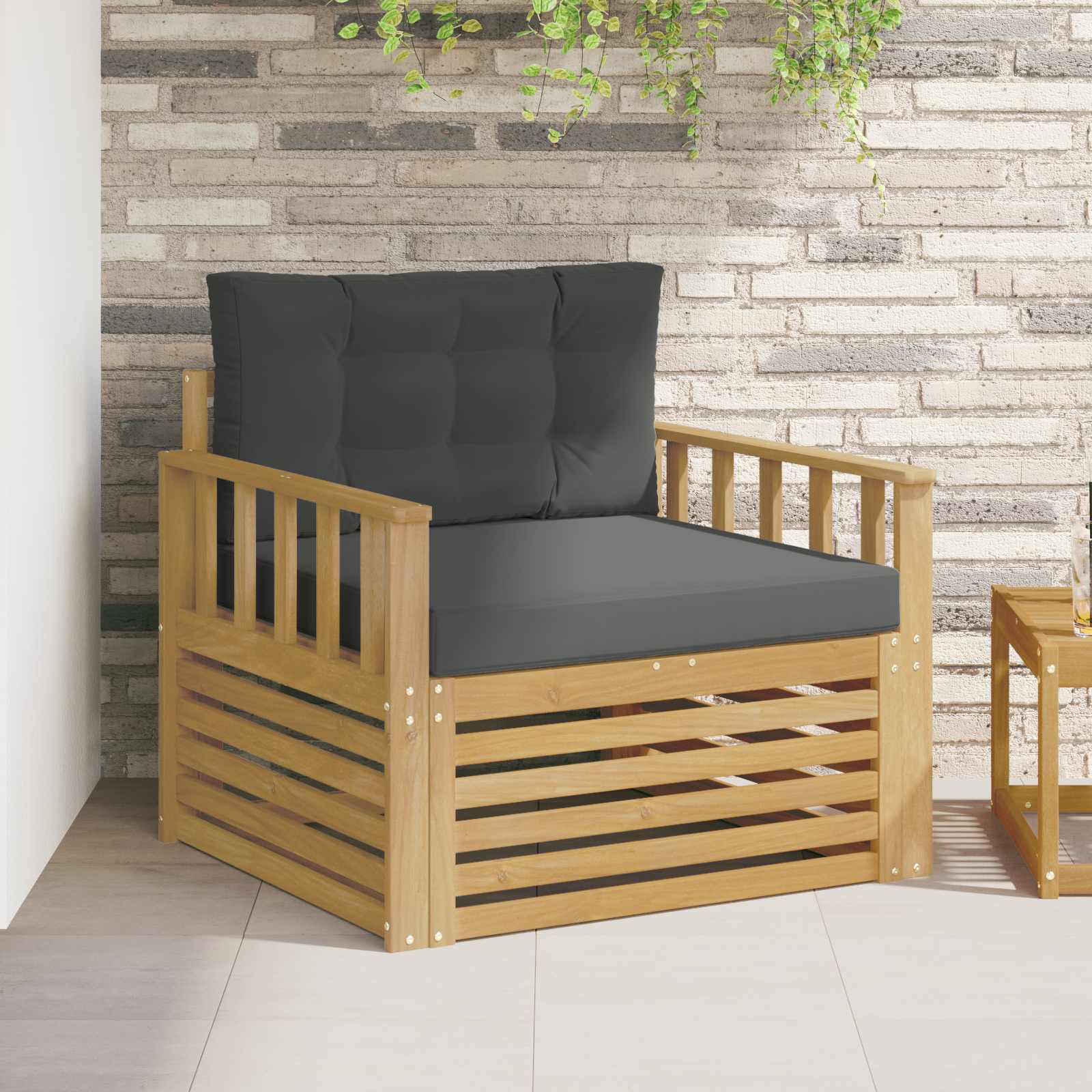 2 Stück Outdoor-Sofa Natur