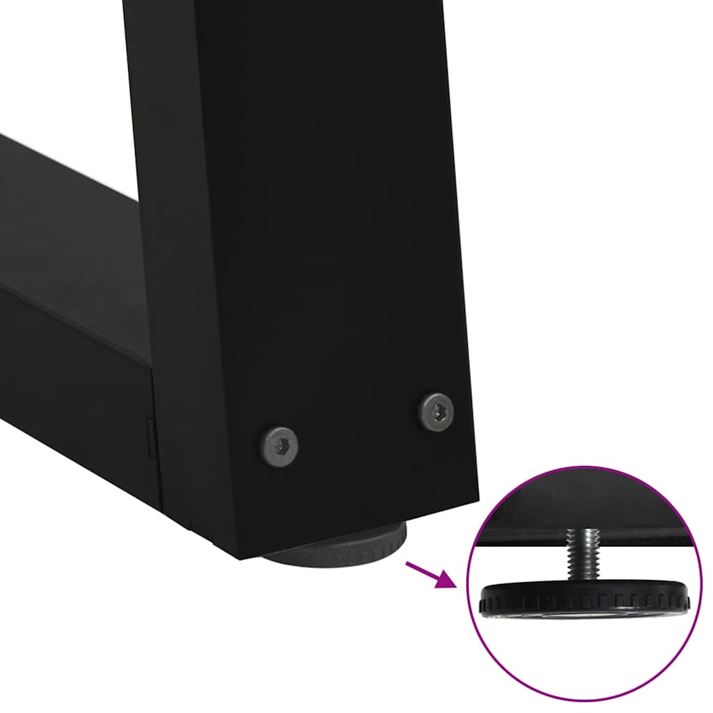 Couchtischbeine V-Form 2 Stück Schwarz 30x(30-31,3) cm Stahl