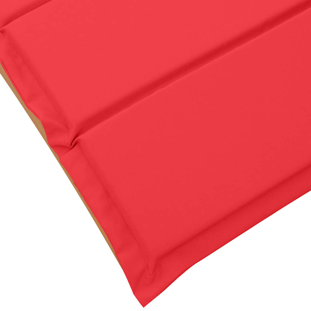 Sonnenliege mit Auflage Beige Massivholz Akazie
