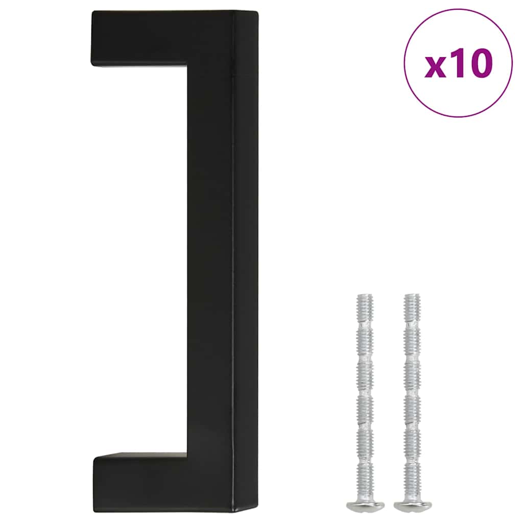 Möbelgriffe 10 Stk. Silbern 64 mm Edelstahl