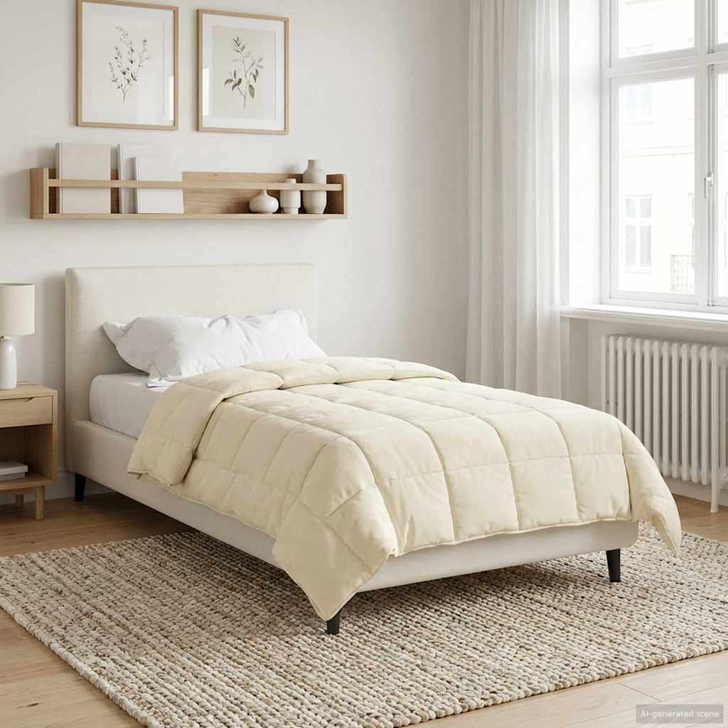Ganzjahresbettdecke Gepolstert Anthrazit 135 x 200 cm