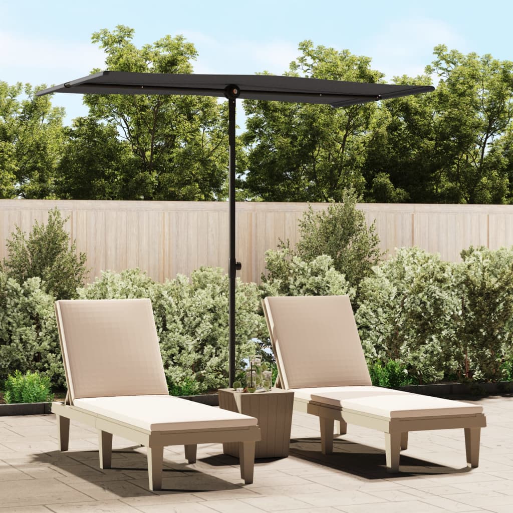 Sonnenschirm mit Aluminium-Mast 180x110 cm Bordeauxrot