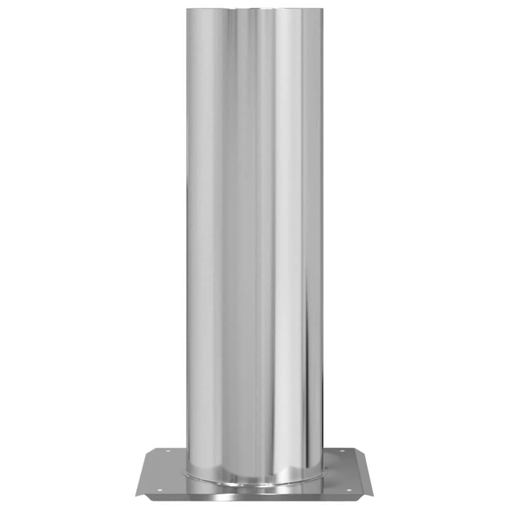 Kamin Kopf Erweiterung Silber 24 x 24 x 50 cm Edelstahl