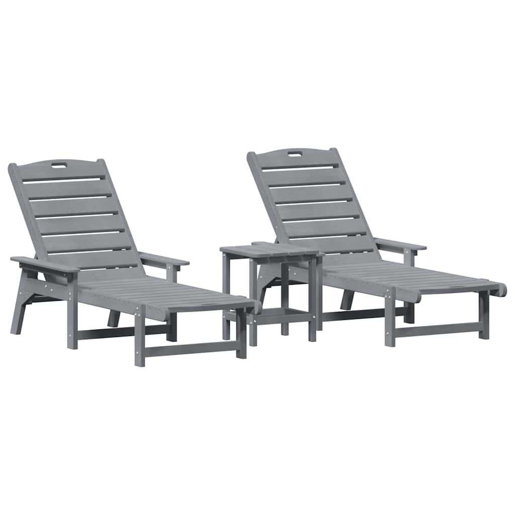 Sonnenliege 2 pcs Weiß 195,5 x 53 x 98,5 cm Polyethylen
