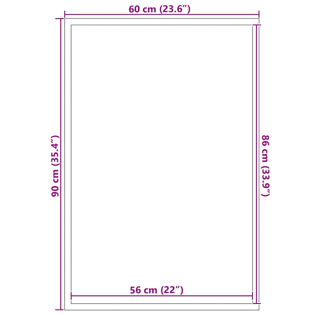 Fußmatte Anthrazit 40x60 cm