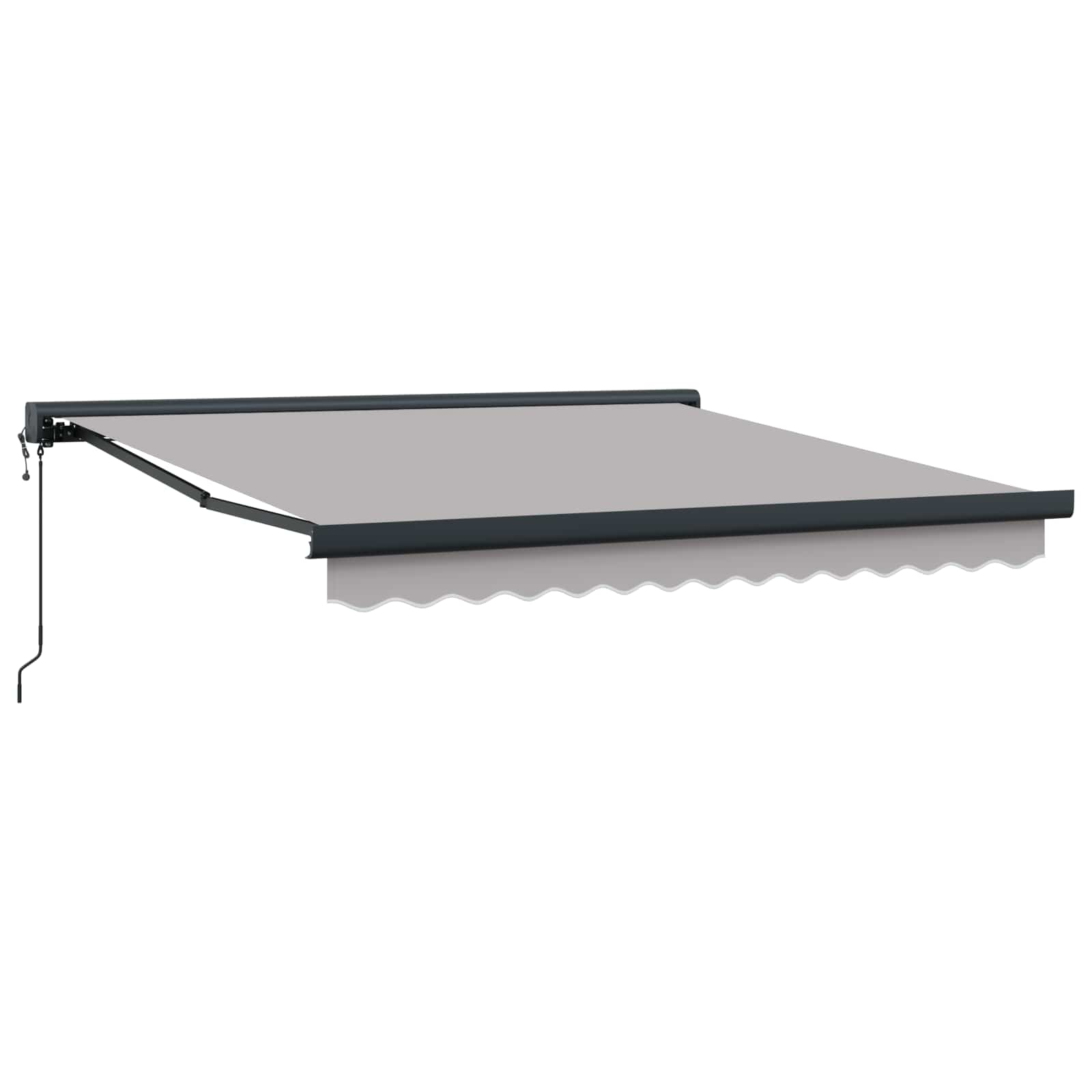 Markise Einziehbar Blau und Weiß 4x3 m Stoff und Aluminium