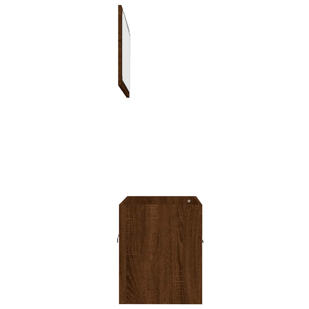 2-tlg. Badmöbel-Set Weiß Holzwerkstoff