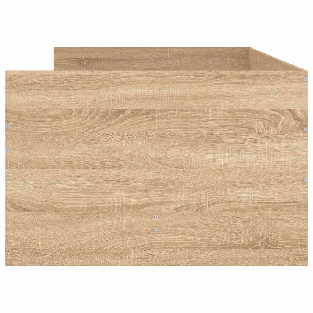 Bett mit Schubladen Braun Eiche-Optik 75x190 cm