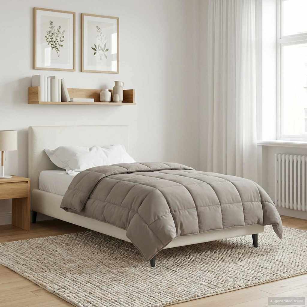 Winterbettdecke Gepolstert Anthrazit 135 x 200 cm