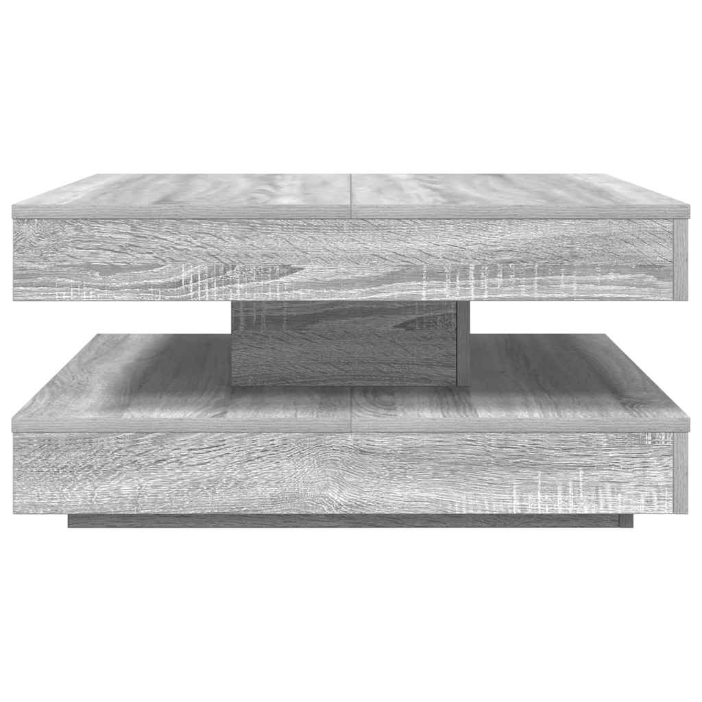 Couchtisch 360-Grad Drehbar Weiß 90x90x34,5 cm