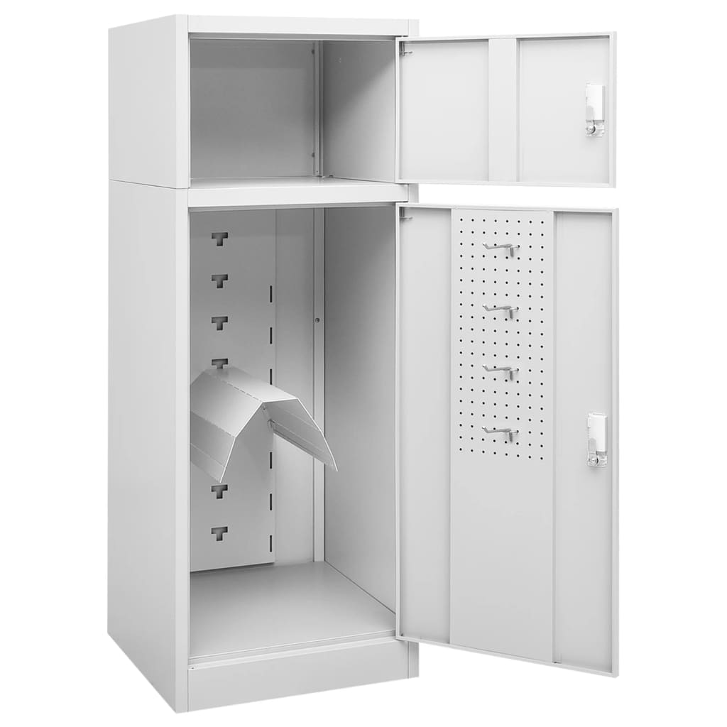Sattelschrank Weiß 53x53x140 cm Stahl