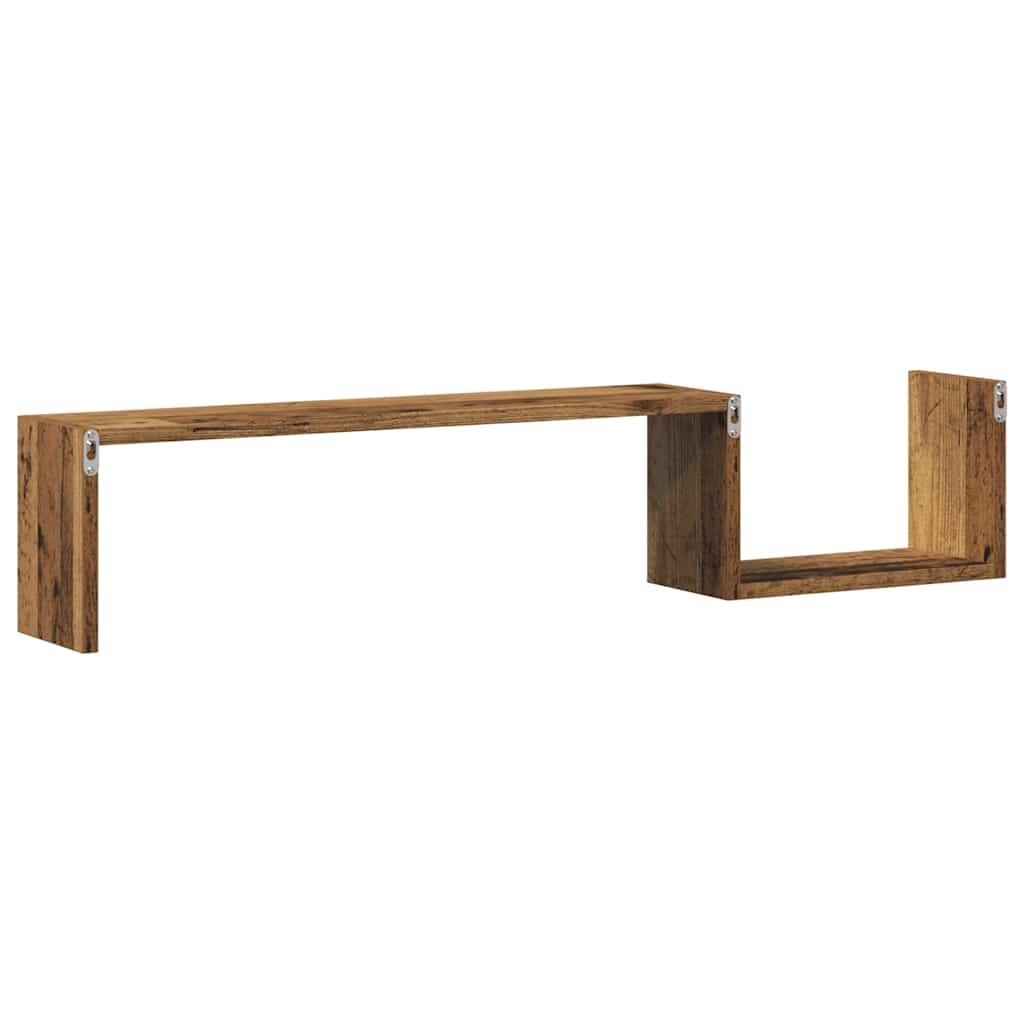 Wandregale 2 Stk. Weiß 100x15x20 cm Holzwerkstoff