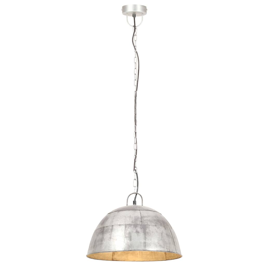 Hängelampe Vintage Industriestil 25 W Silbern Rund 31 cm E27