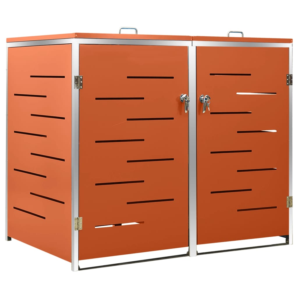 Mülltonnenbox für 3 Tonnen 207x77,5x112,5 cm Edelstahl