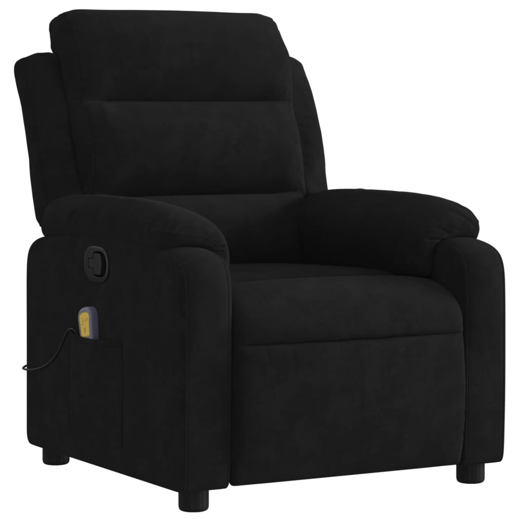 Massage-Relaxsessel, hellgrauer Samt