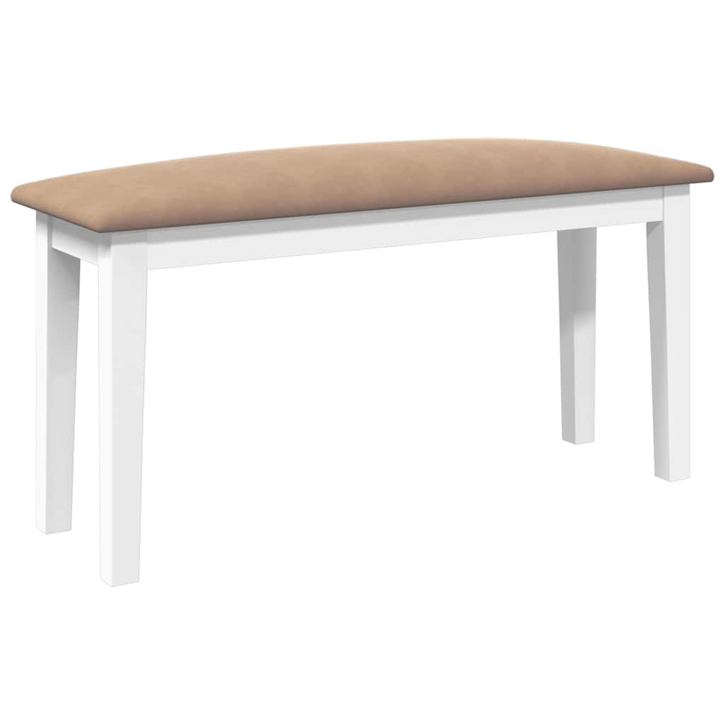 Bank 90 cm Braun Massivholz Gummibaum