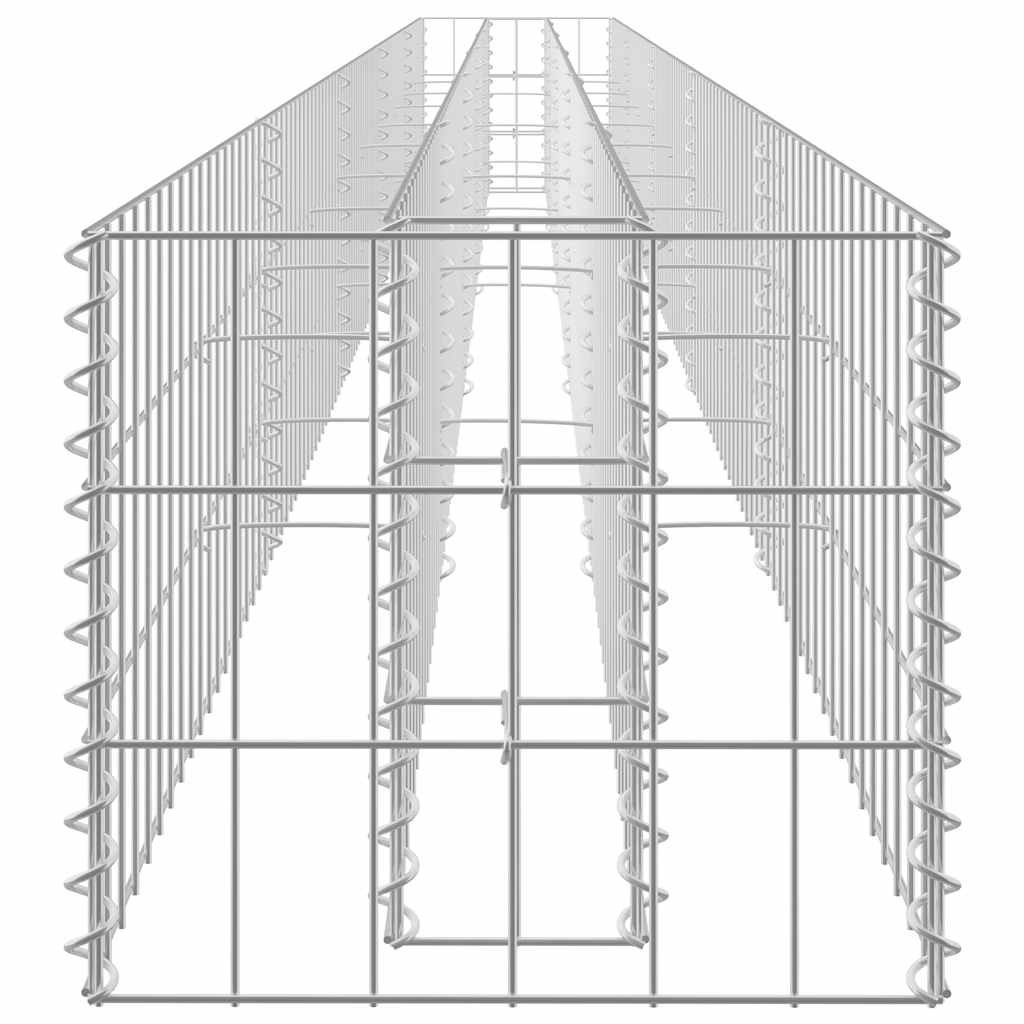 Gabionen-Hochbeet Verzinkter Stahl 90x30x10 cm