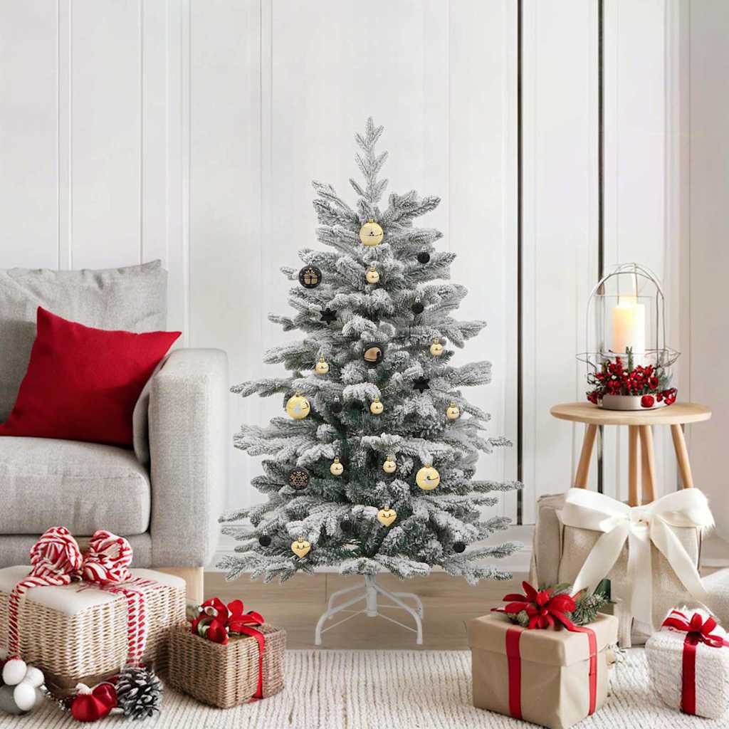 Weihnachtskugel-Set 40 pcs Gold und Rot Kunststoff