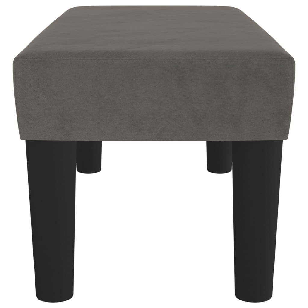 Sitzbank Hellgrau 70x30x30 cm Samt
