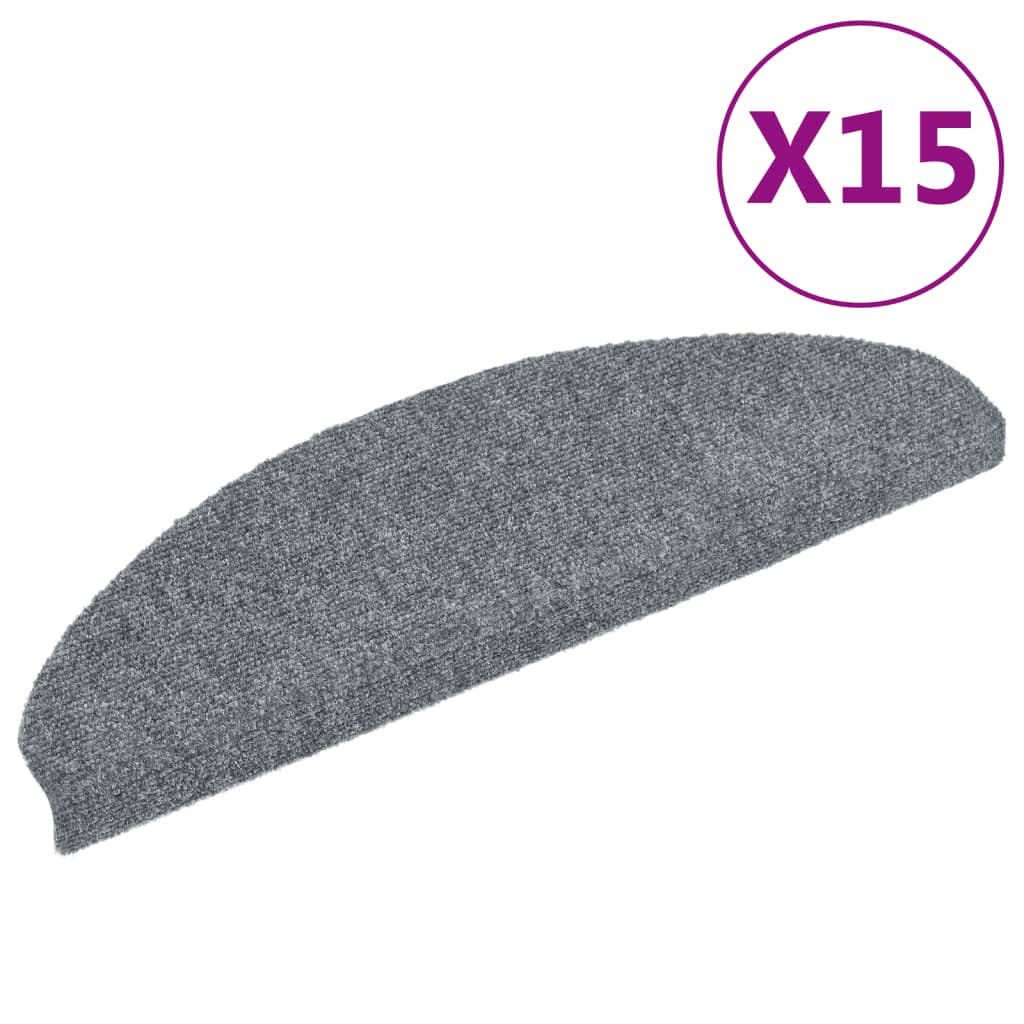 Stufenmatten Selbstklebend 15 Stk. 56x17x3 cm Hellbraun Halbrund