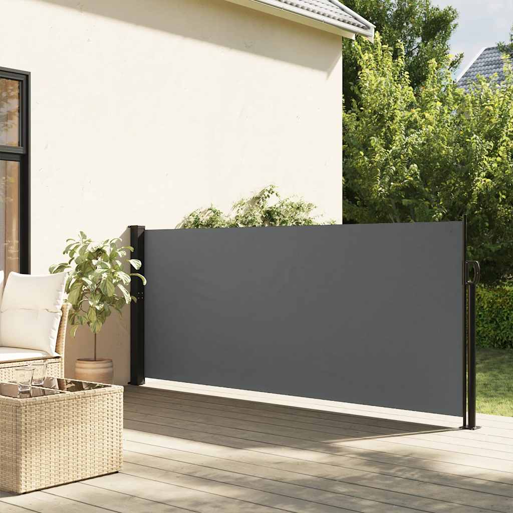 Seitenmarkise Ausziehbar Schwarz 100x300 cm