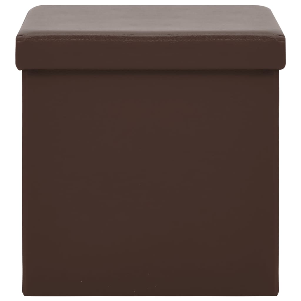 Hocker mit Stauraum Braun PVC