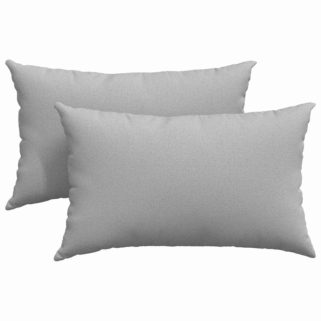 Sofakissen 2 pcs Hellgrau 50 x 30 cm Stoff