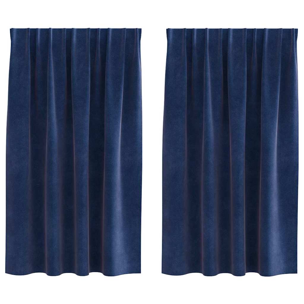 Verdunkelungsvorhänge 2 pcs Schwarz 140 x 140 cm Samt
