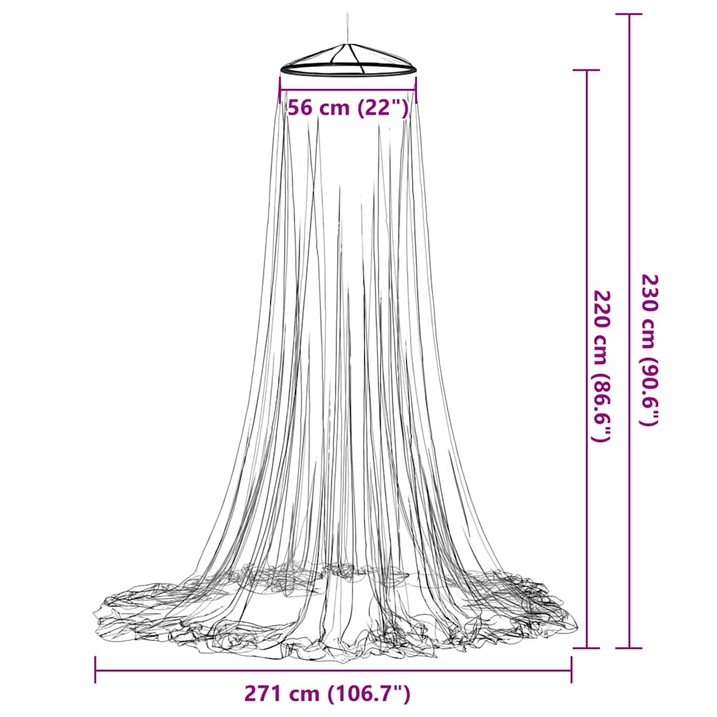 Moskito-Netz für das Bett A-Form 156 Mesh 850 cm Polyester