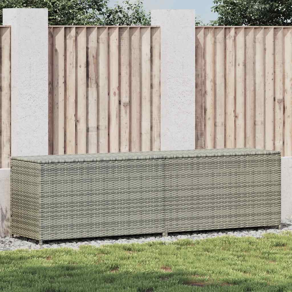 Gartentruhe Schwarz 283L Poly Rattan