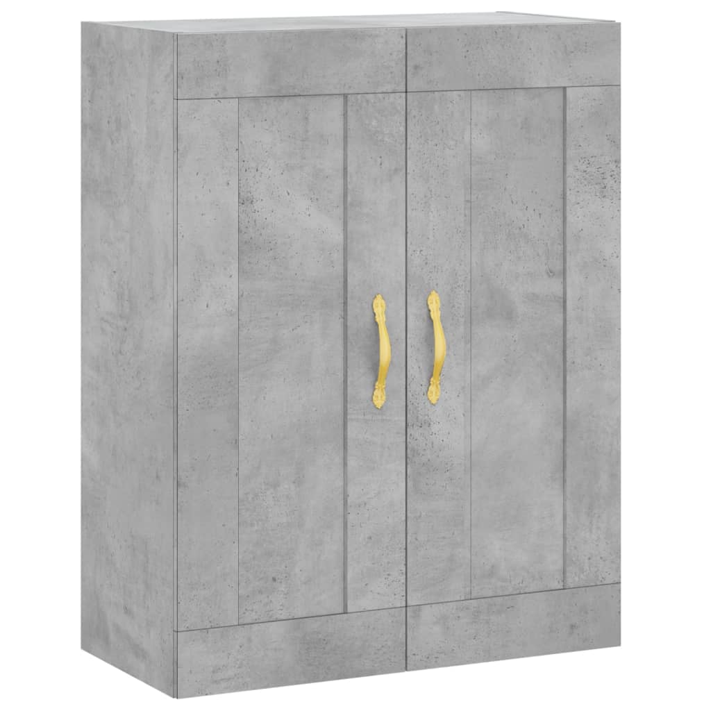 Highboard Betongrau 69,5x34x180 cm Holzwerkstoff