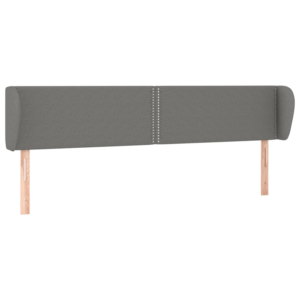 Kopfteil mit Ohren Dunkelgrau 83x23x78/88 cm Stoff