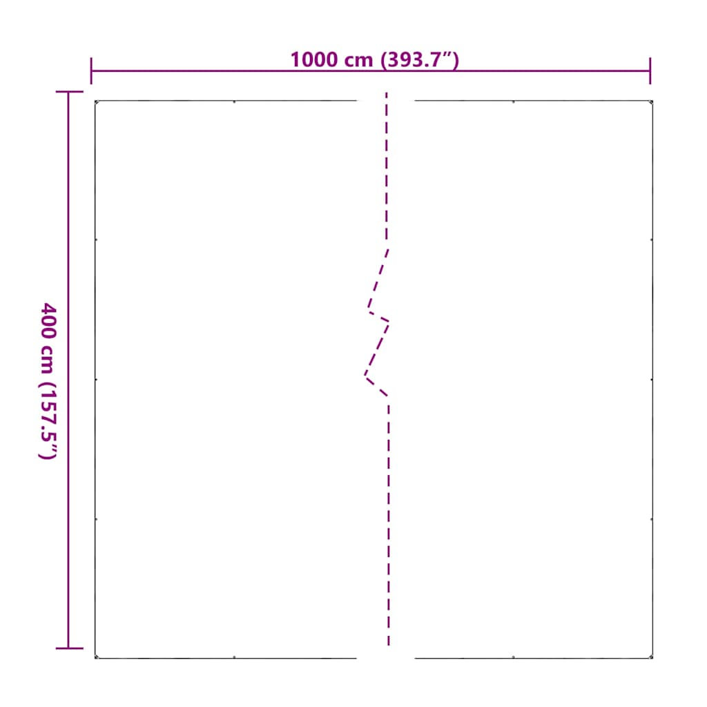 Transparente Plane mit Ösen 1x2 m PVC
