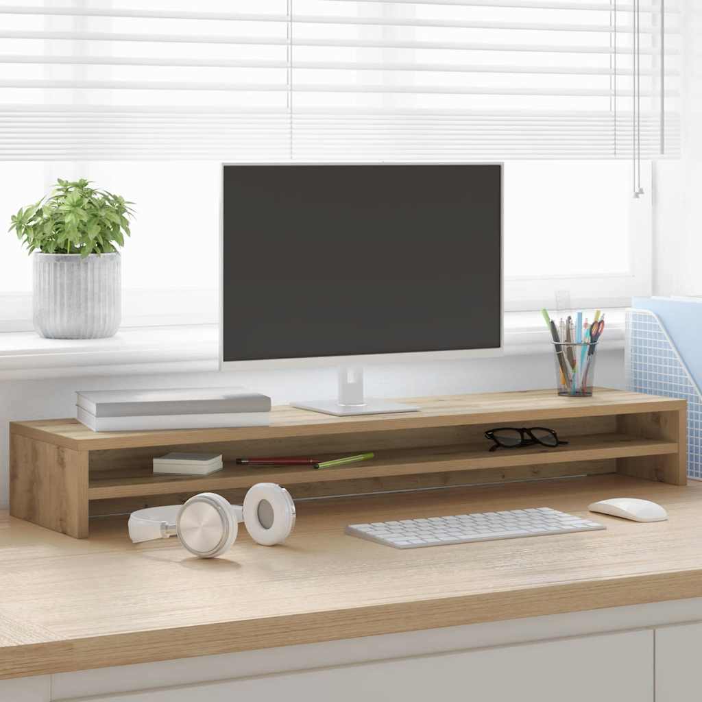 Monitorständer Weiß 100x24x13 cm Holzwerkstoff