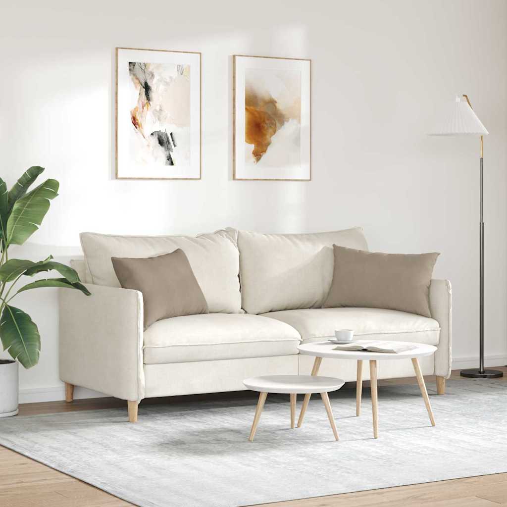 Sofakissen 2 Stück Taupe 50 x 30 cm Stoff
