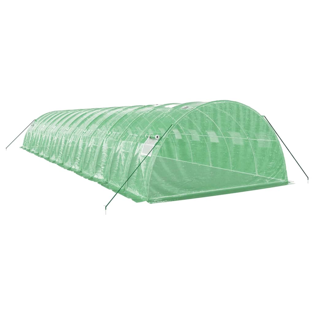Gewächshaus mit Stahlrahmen Grün 8 m² 4x2x2 m