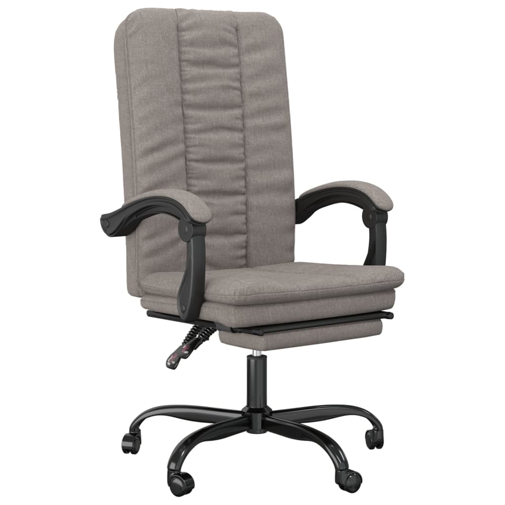Bürostuhl mit Liegefunktion Taupe Stoff