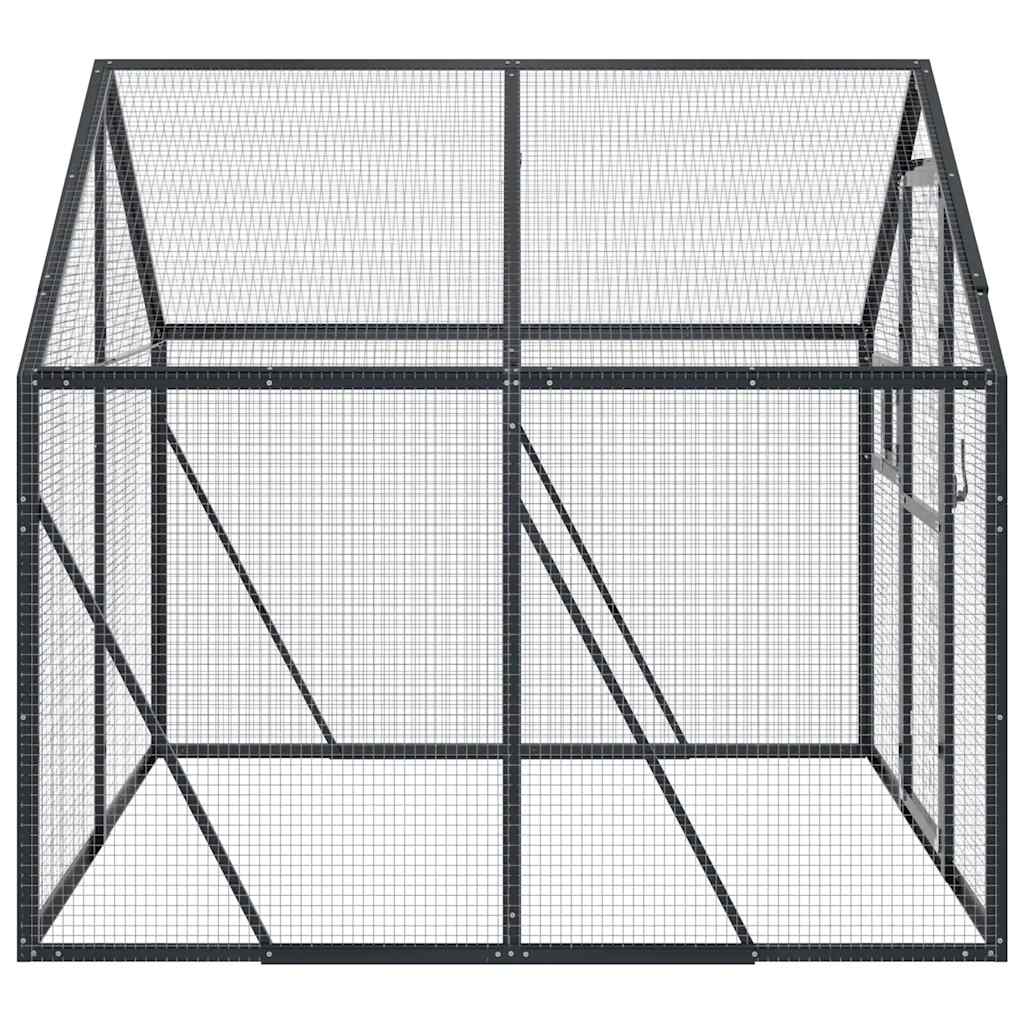 Voliere Anthrazit 179x100x185 cm Aluminium