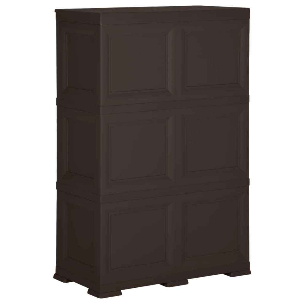 Kunststoffschrank 79x43x125 cm Holzdesign Vanilleeis